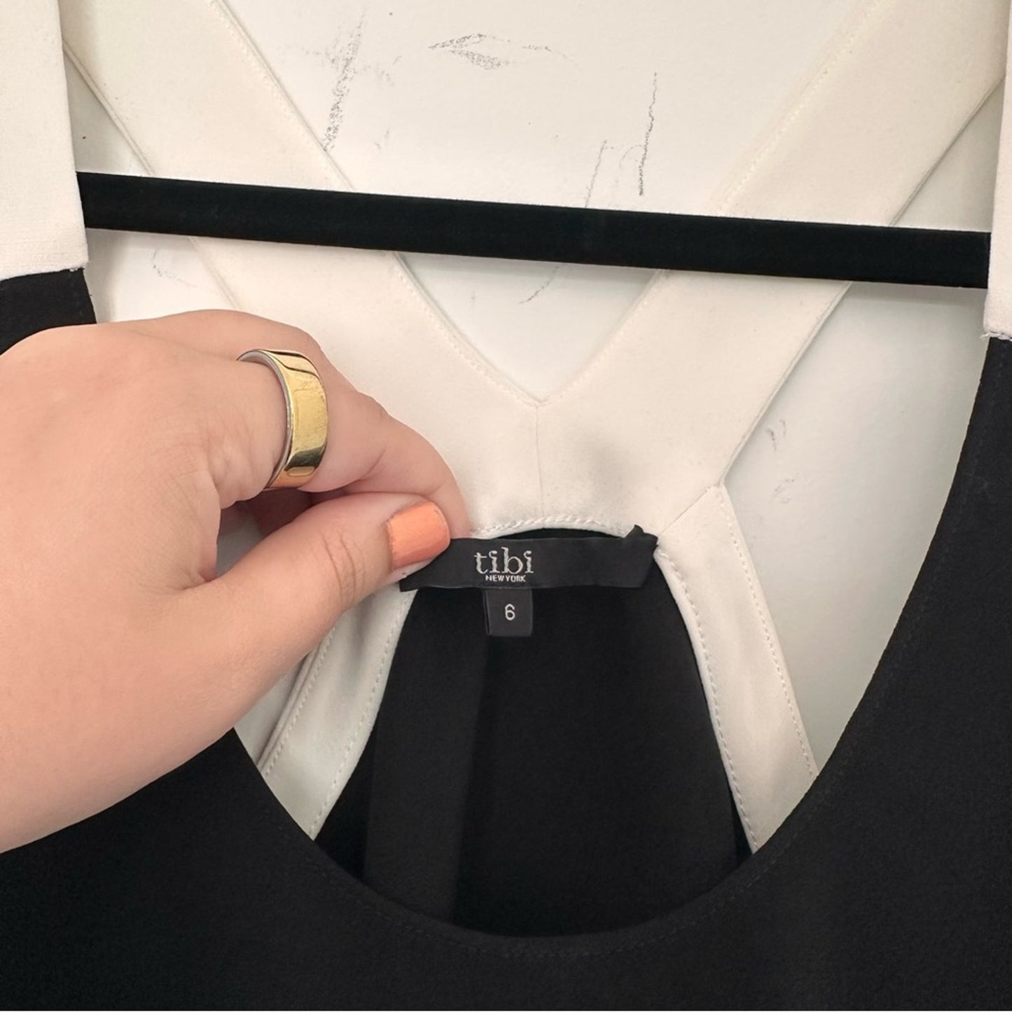 Tibi (6) Black + White Elegant Halter Top – Old Money, Minimalist, Luxe Designer