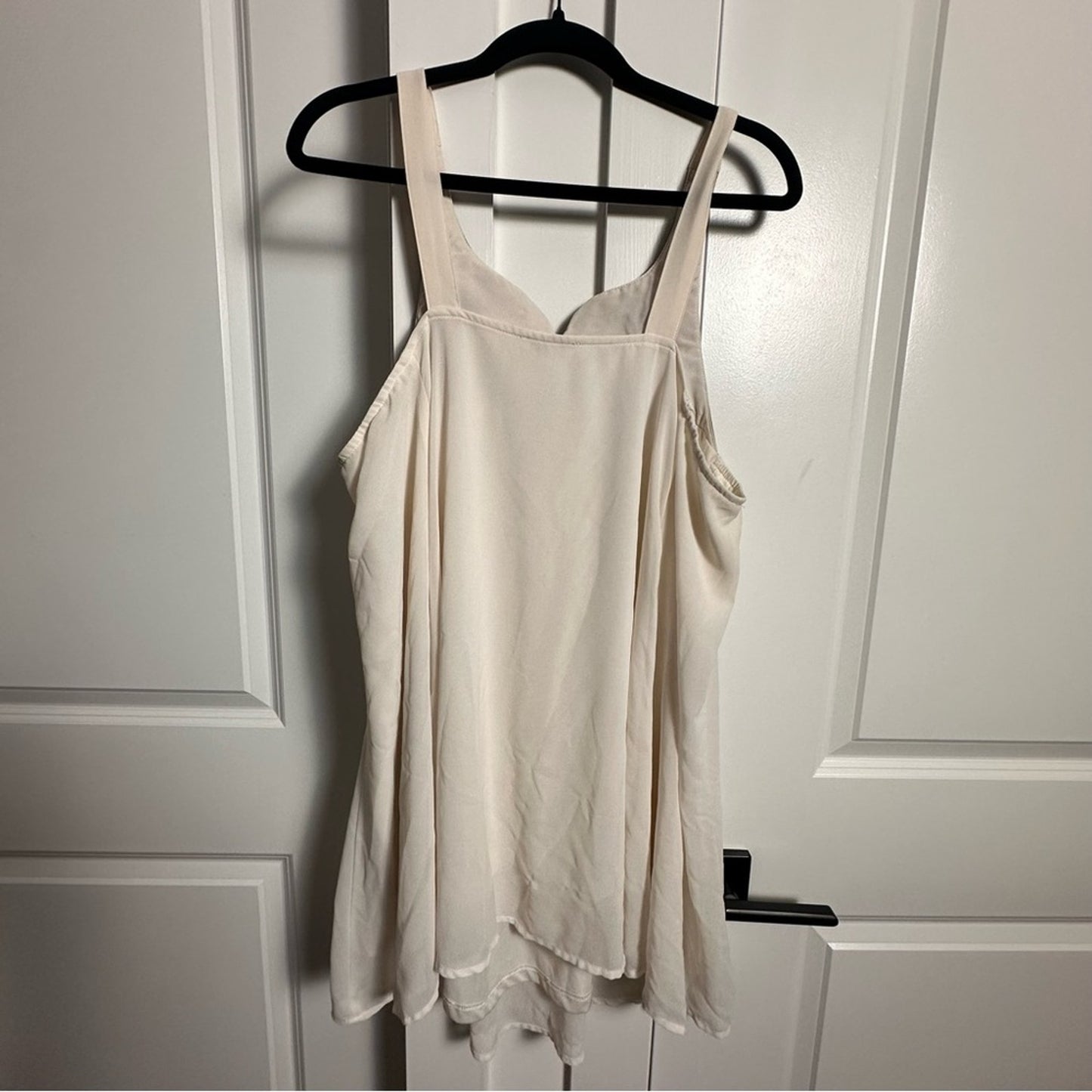 Umgee (XL) Cream Embellished Contemporary Bohemian Shift Dress - Sleeveless Mini