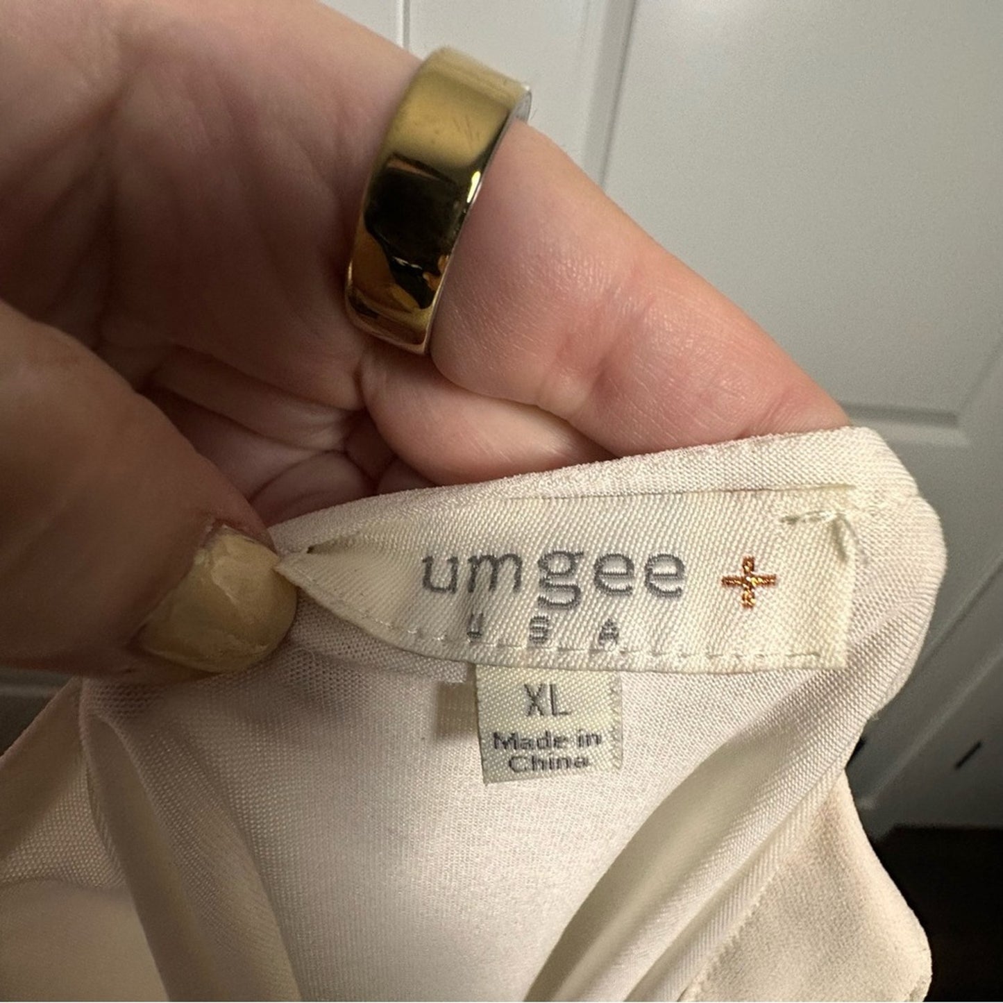Umgee (XL) Cream Embellished Contemporary Bohemian Shift Dress - Sleeveless Mini