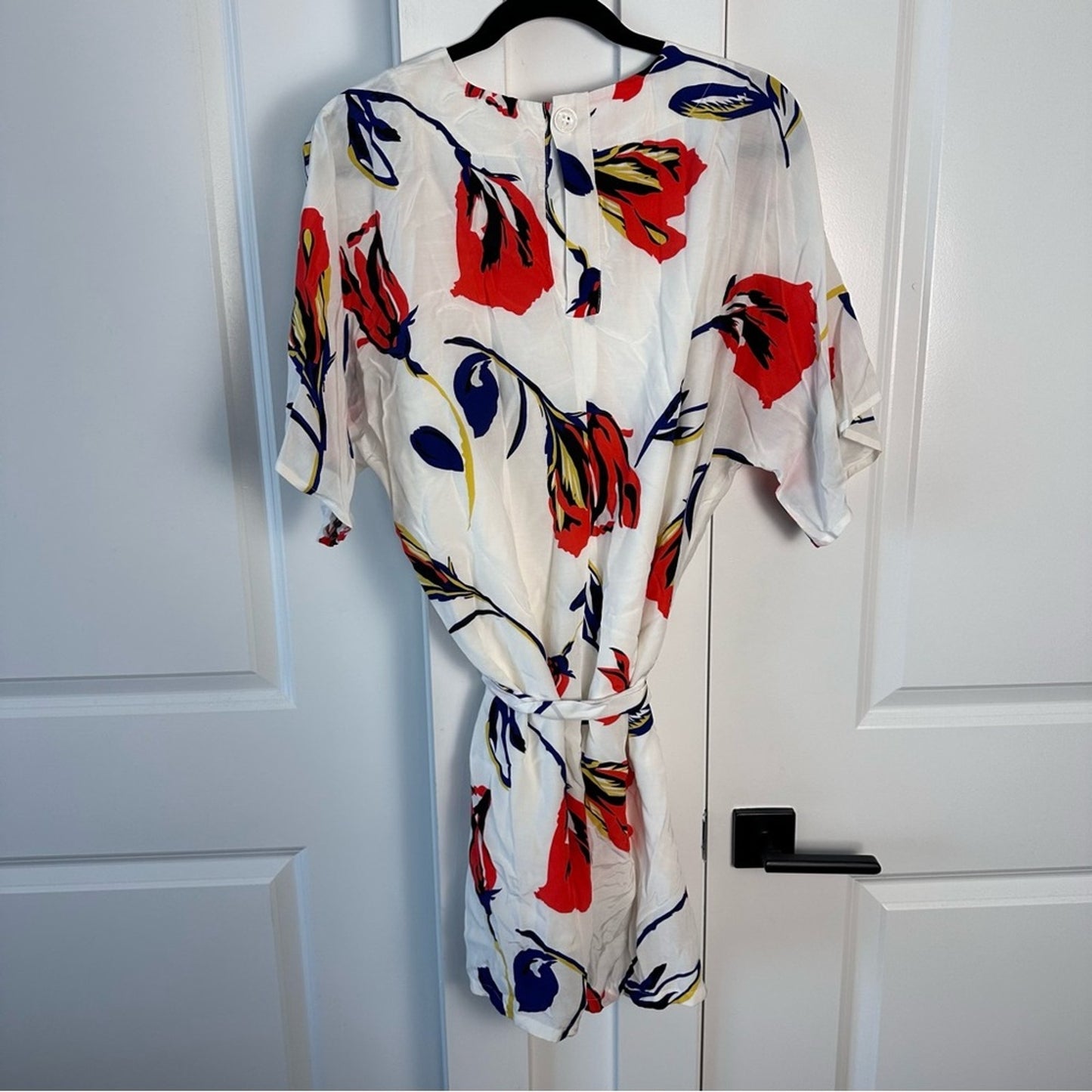 Corey Lynn Calter (XS) “Reeva” Romper - White Red Floral Print Motif- Elevated