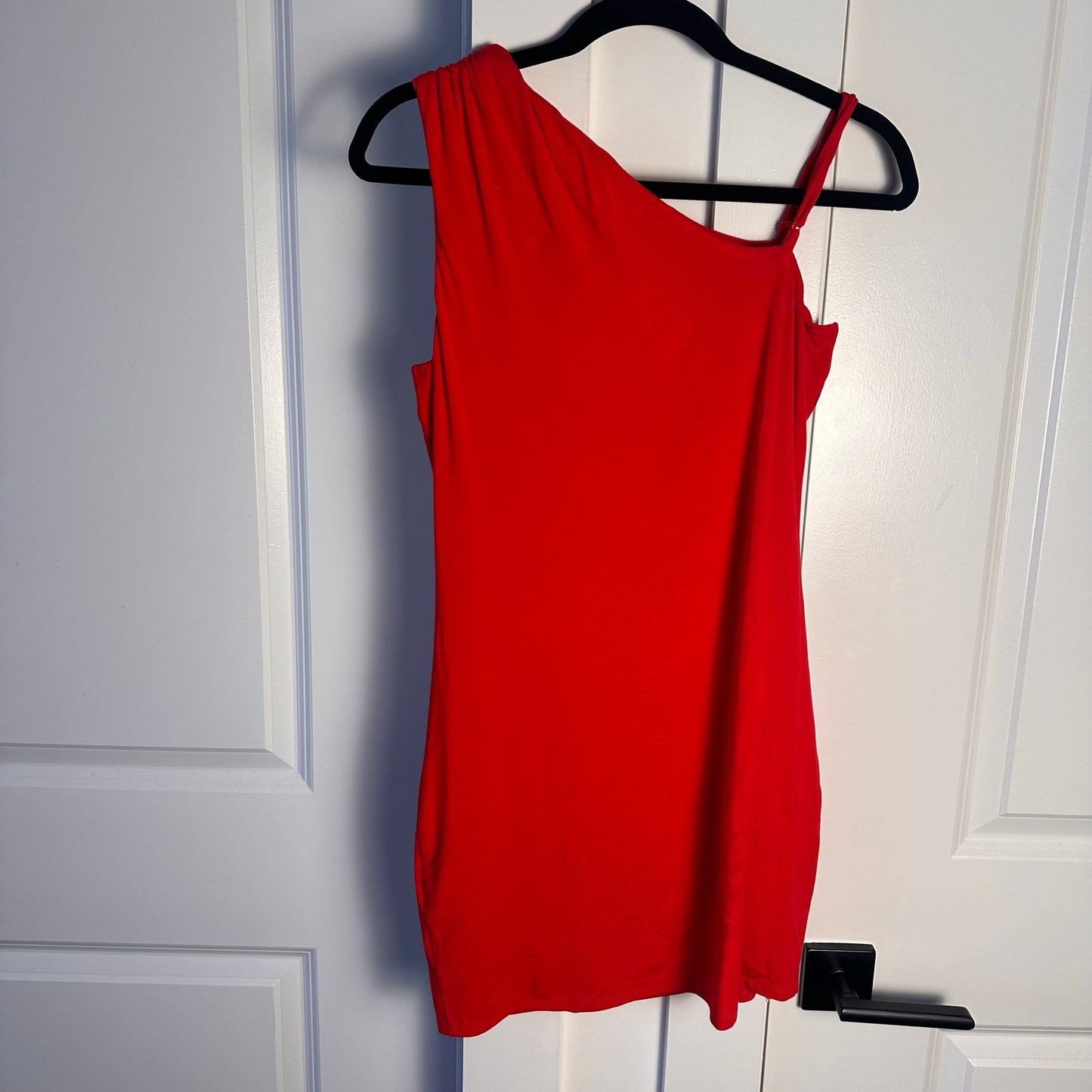 h:ours (REVOLVE) (M) Safia Mini Dress in Lava Red- Sexy Cocktail Party Dress with Cut Out