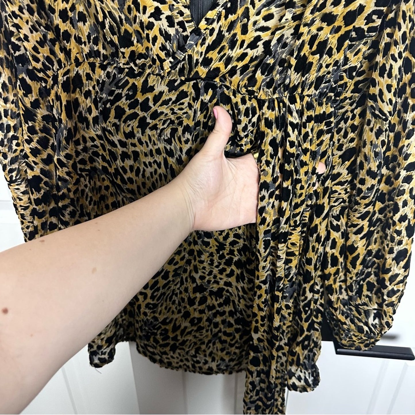 NWT Missguided Peace + Love Brand (US 6) Leopard Cheetah- Longsleeve Mini Dress