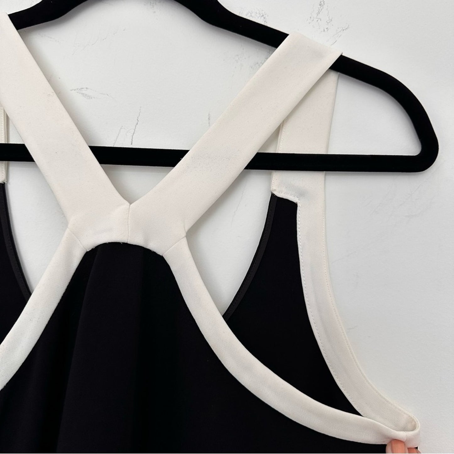 Tibi (6) Black + White Elegant Halter Top – Old Money, Minimalist, Luxe Designer