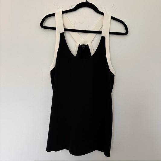Tibi (6) Black + White Elegant Halter Top – Old Money, Minimalist, Luxe Designer