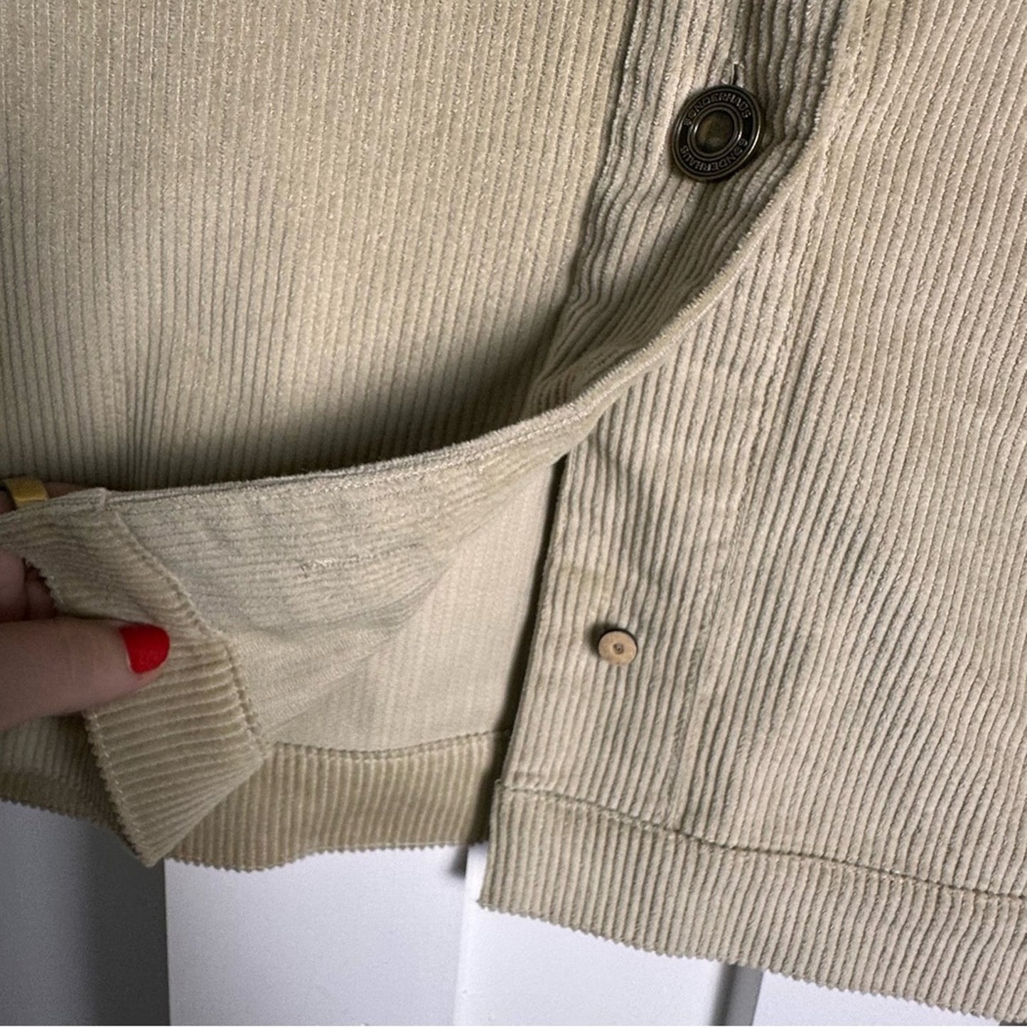 NWT! Sonderhaus (XS) Cord Jacket in “Thistle”- Faded Green: Corduroy Look Boxy